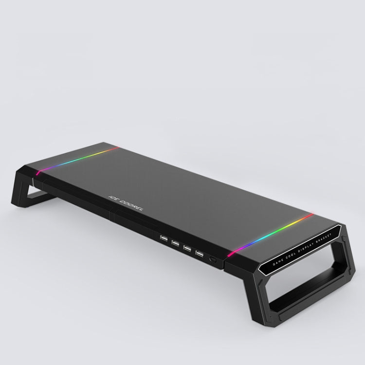 Alloy Computer Screen Monitor RGB Stand With USB Hub