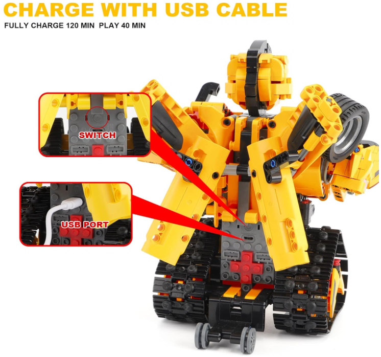 STEM 2 in 1 Transformers Bumble Bee Robot, Lego Compatible