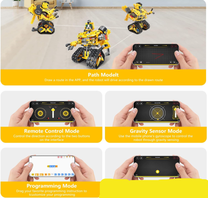 STEM 2 in 1 Transformers Bumble Bee Robot, Lego Compatible