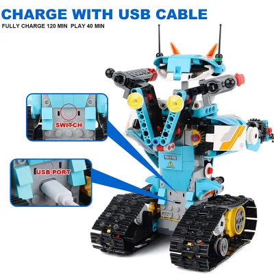 STEM 2 in 1 Transformers Blue Decepticon, Lego Compatible