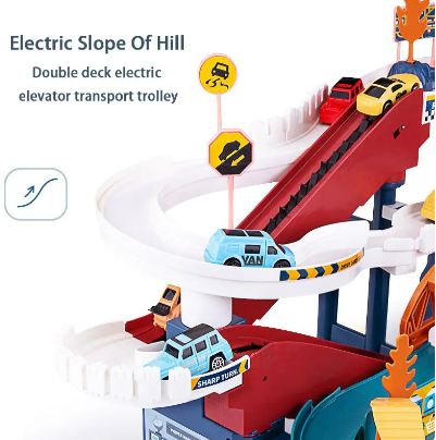 Dinosaur Winding Road Rail - Car Race Track Toy Set