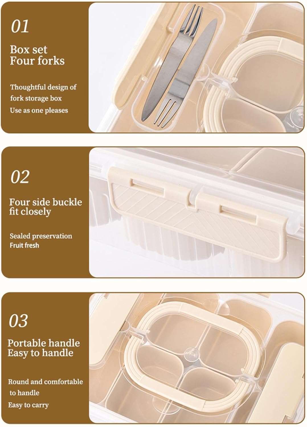8-Grid Food Storage Containers