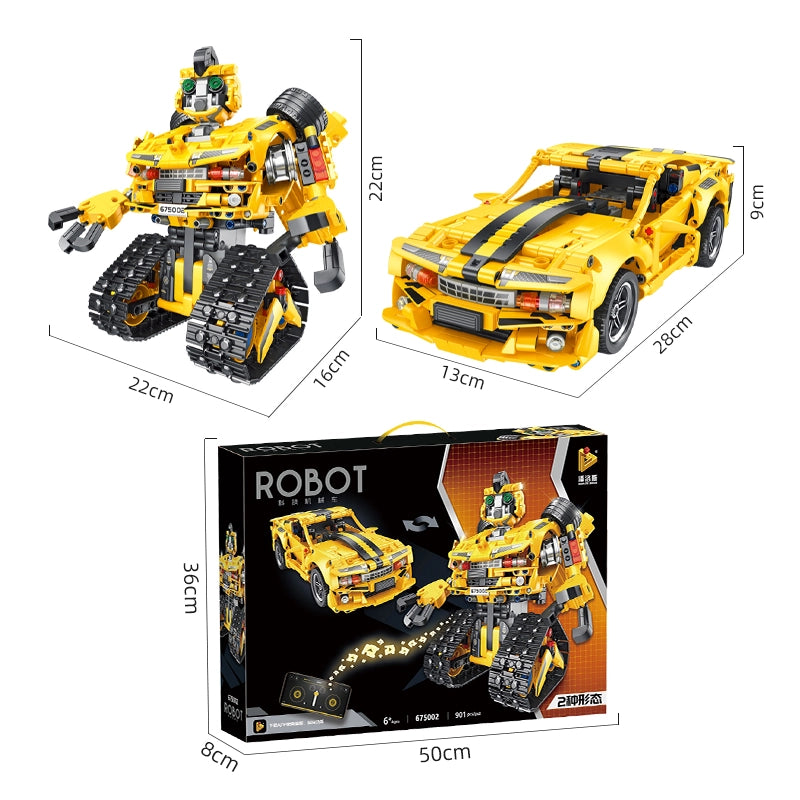 STEM 2 in 1 Transformers Bumble Bee Robot, Lego Compatible