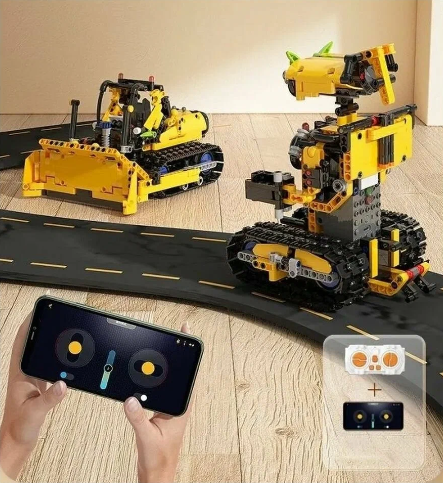 STEM 2 in 1 Transformers Yellow Decepticon, Lego Compatible