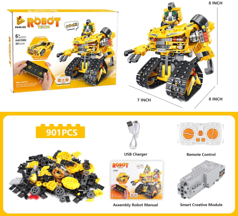 STEM 2 in 1 Transformers Bumble Bee Robot, Lego Compatible
