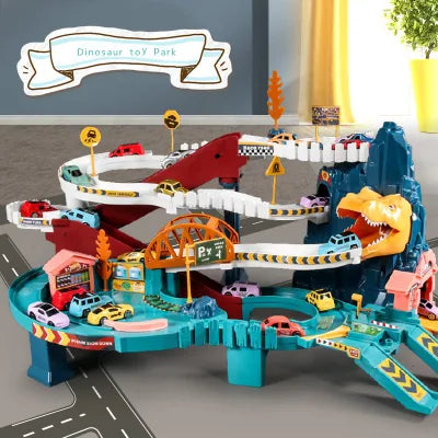 Dinosaur Winding Road Rail - Car Race Track Toy Set