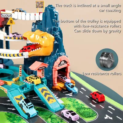 Dinosaur Winding Road Rail - Car Race Track Toy Set