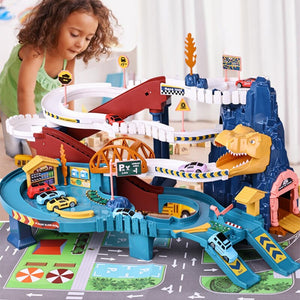 Dinosaur Winding Road Rail - Car Race Track Toy Set