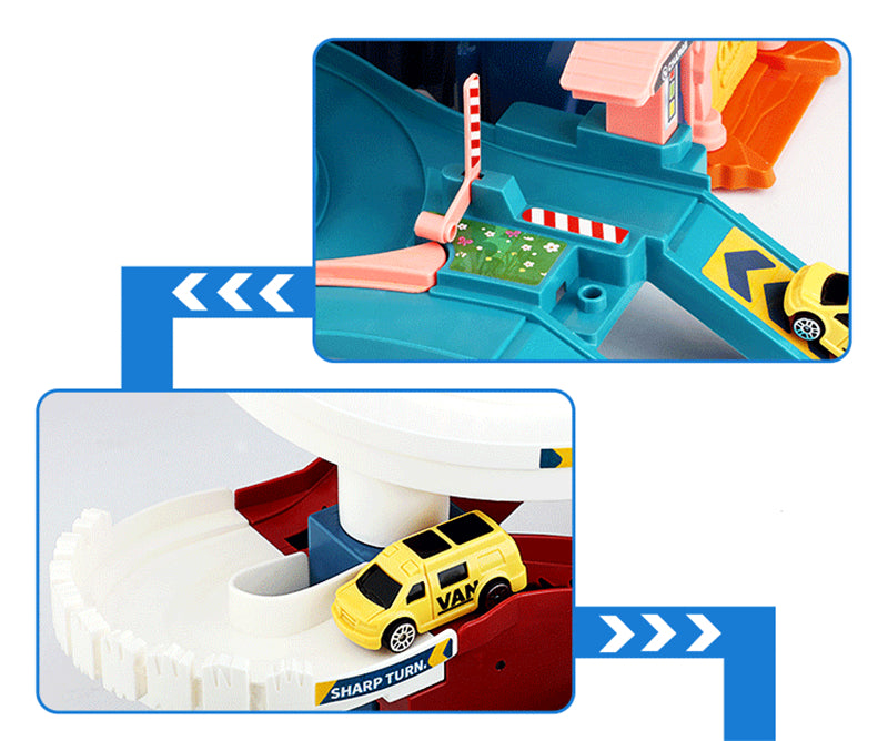 Dinosaur Winding Road Rail - Car Race Track Toy Set