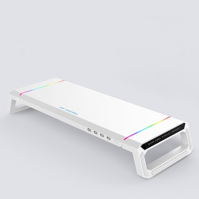 Alloy Computer Screen Monitor RGB Stand With USB Hub