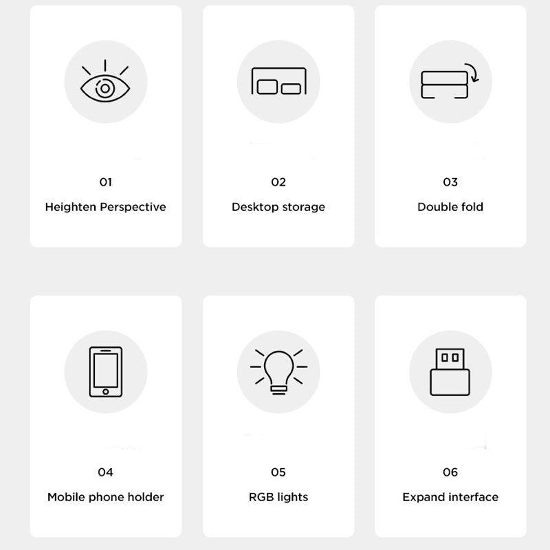 Alloy Computer Screen Monitor RGB Stand With USB Hub
