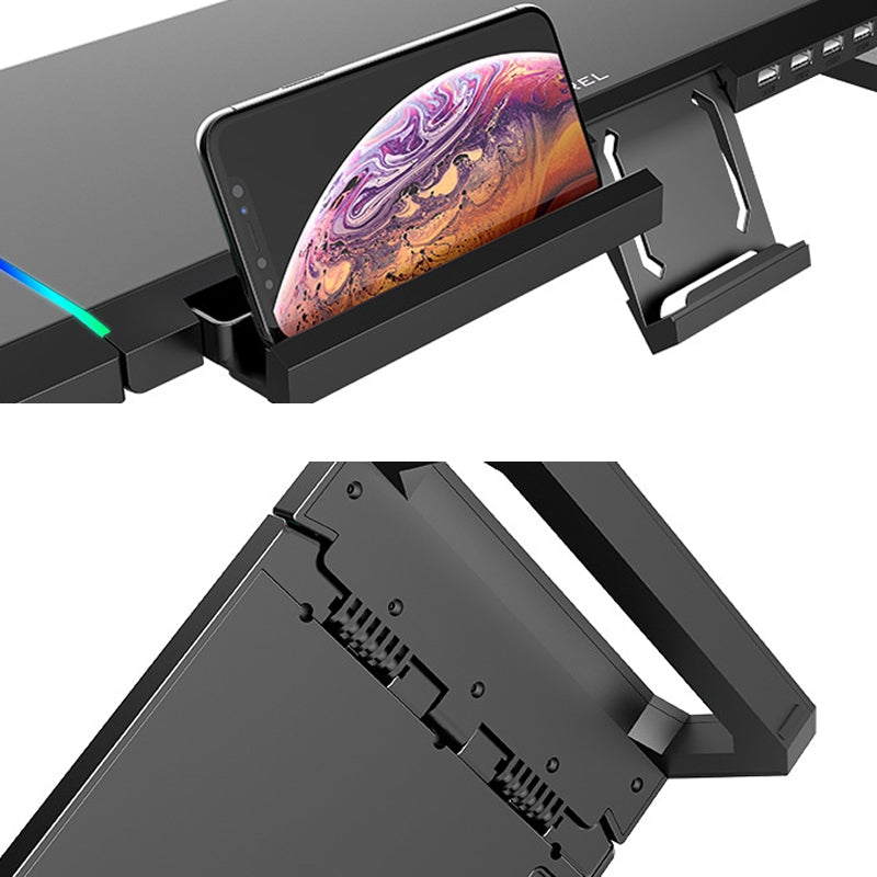 Alloy Computer Screen Monitor RGB Stand With USB Hub