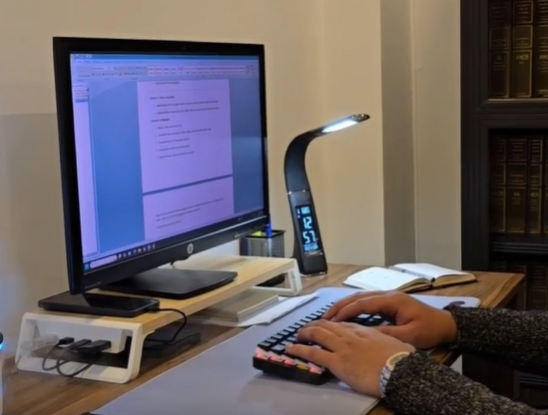 Imported Wooden Monitor Stand with USB Hub