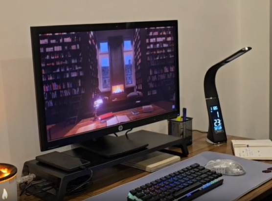 Imported Wooden Monitor Stand with USB Hub