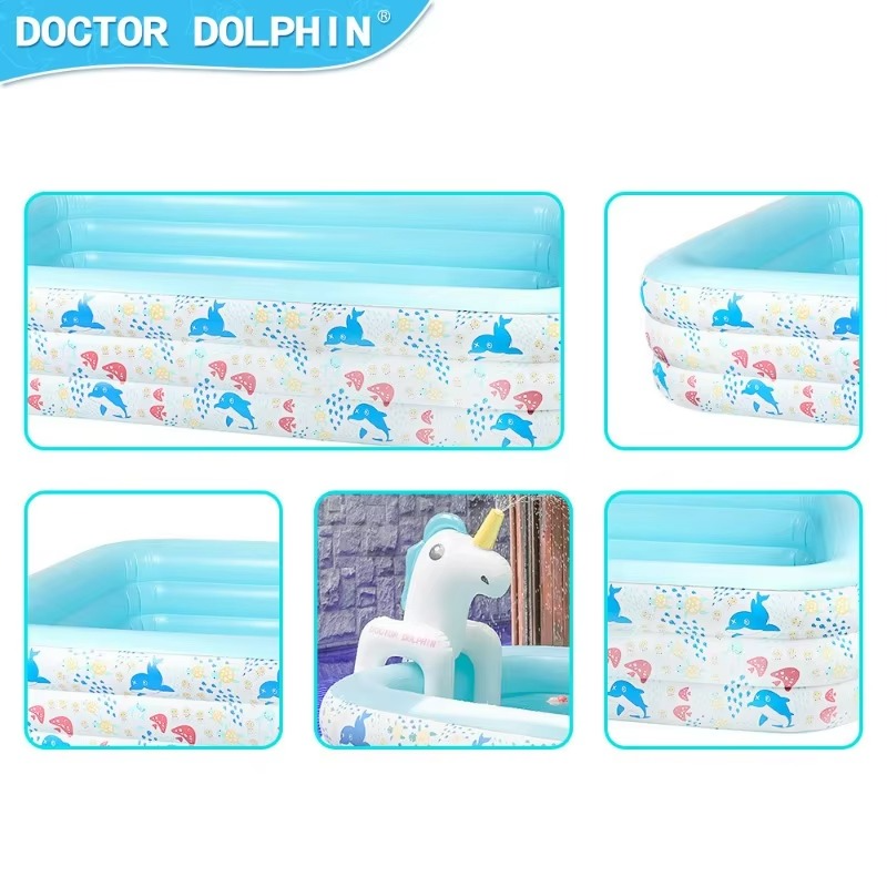 Doctor Dolphin Kids Pool with Unicorn Sprinkler