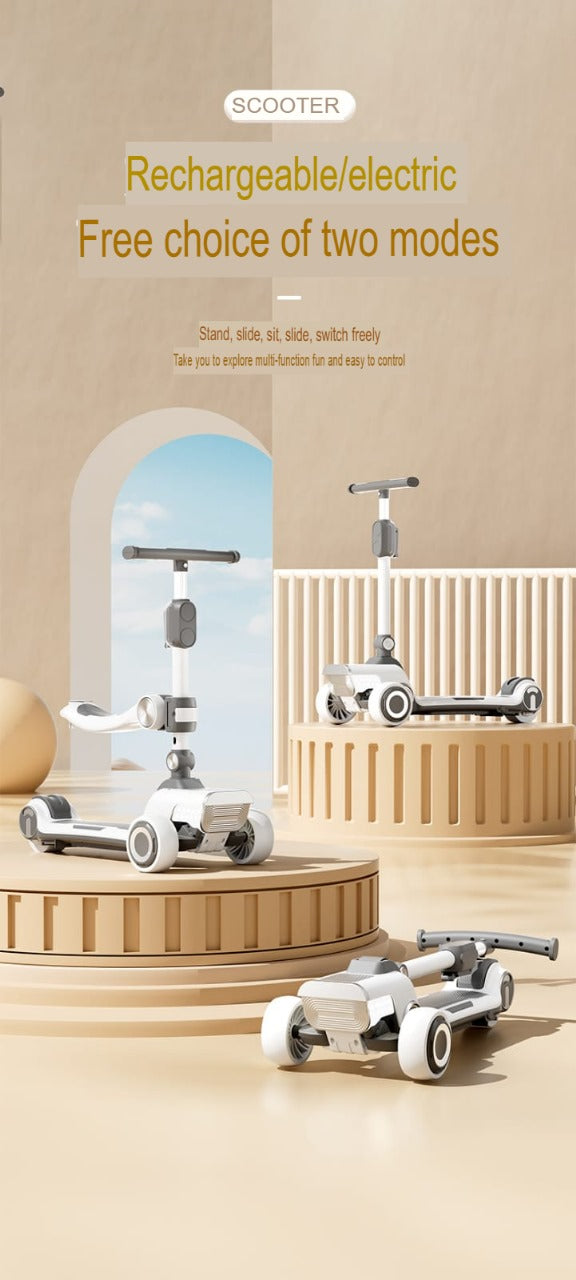 Kudo's 2-in-1 Kids Electric Scooty