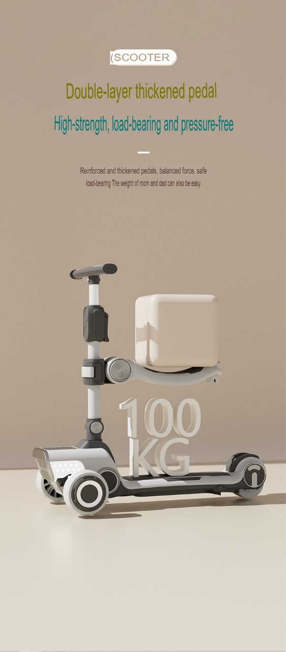 Kudo's 2-in-1 Kids Electric Scooty