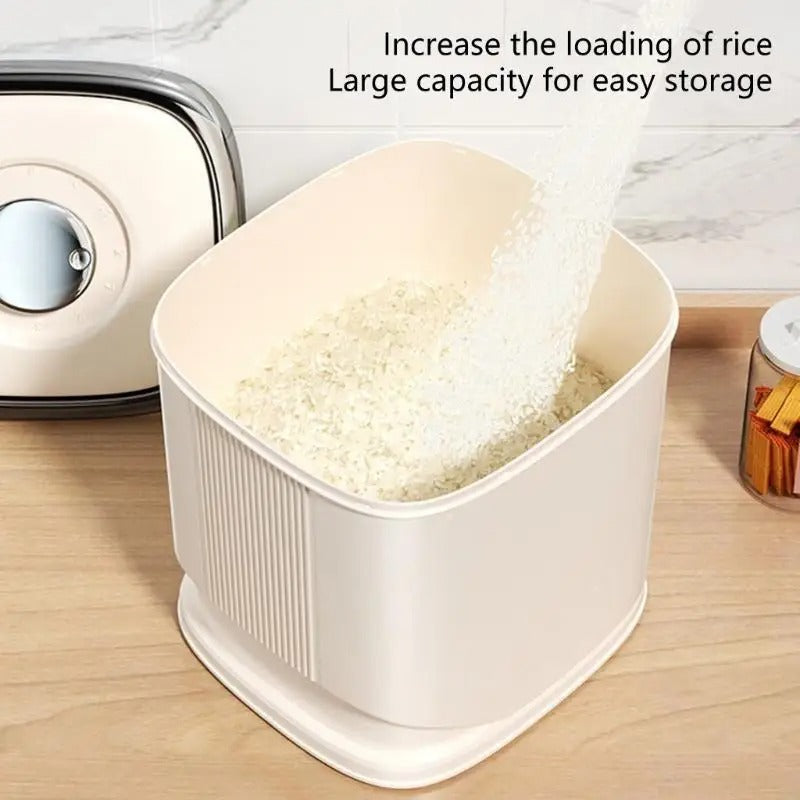 Moisture-Proof Rotatable Rice Bucket