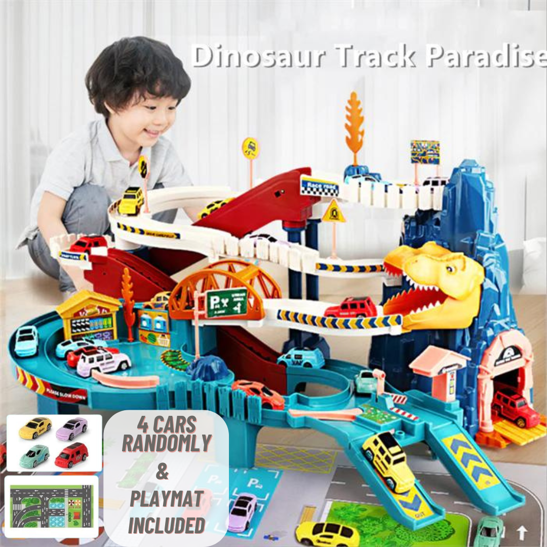 Dinosaur Winding Road Rail - Car Race Track Toy Set