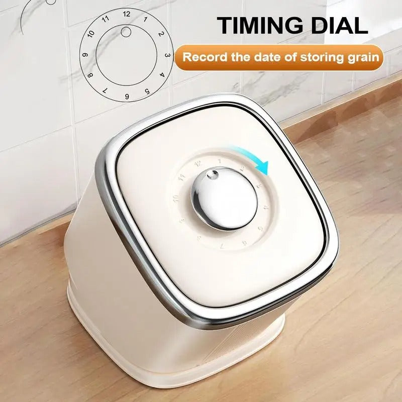 Moisture-Proof Rotatable Rice Bucket