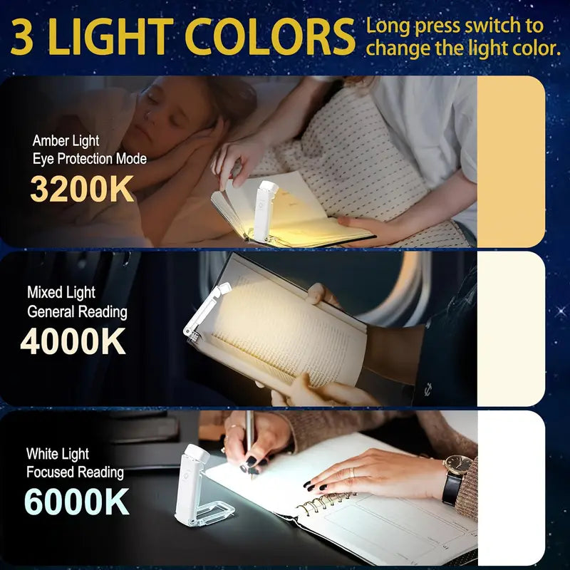 🔦 Kudo's Reading Light Pro – 9-Level Dual LED with Rechargeable Battery