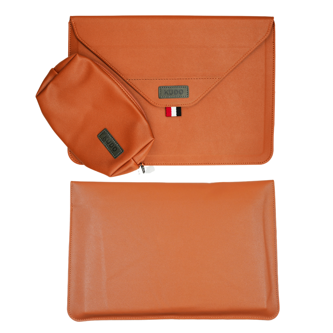 Kudo's Premium Multifunctional Laptop Sleeve with Pouch & Heat Dissipation Stand