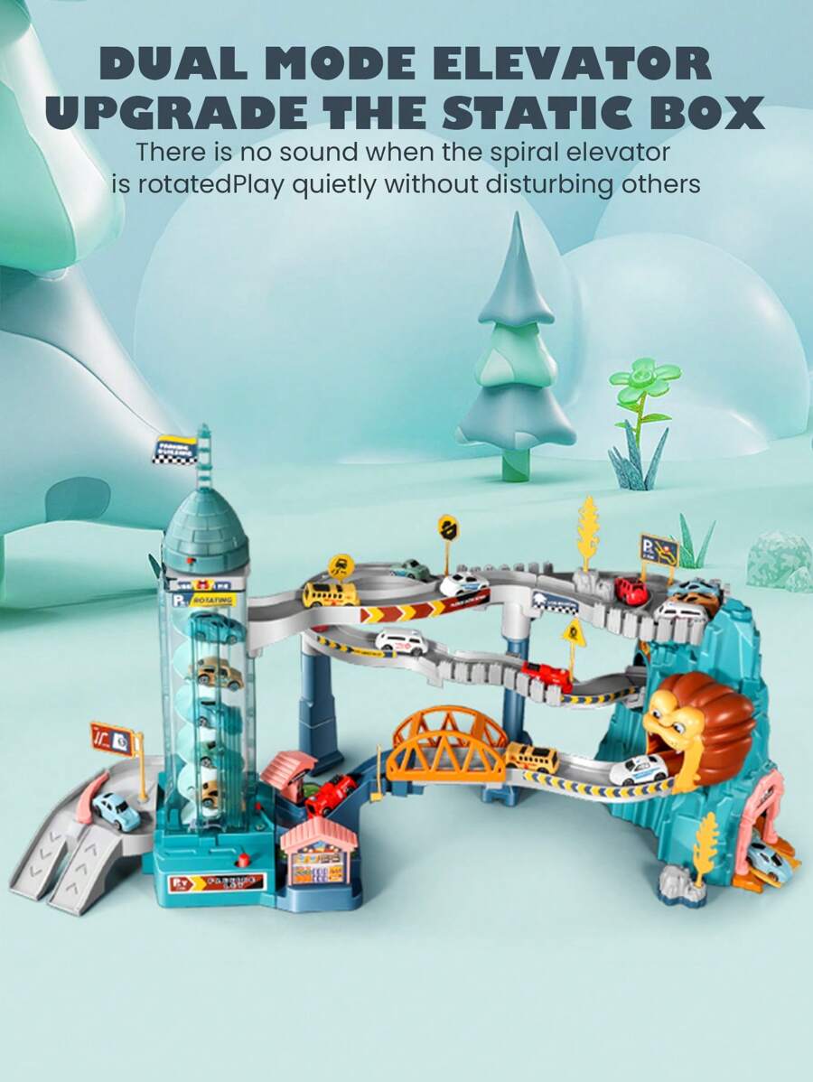 Lion Mountain Adventure - Car Race Track Toy Set