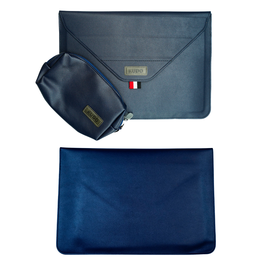 Kudo's Premium Multifunctional Laptop Sleeve with Pouch & Heat Dissipation Stand