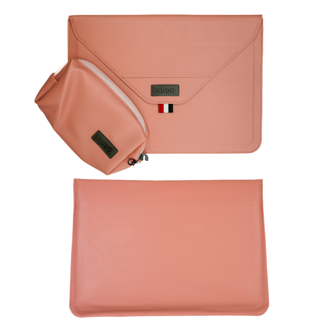 Kudo's Premium Multifunctional Laptop Sleeve with Pouch & Heat Dissipation Stand