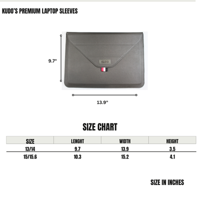 Kudo's Premium Multifunctional Laptop Sleeve with Pouch & Heat Dissipation Stand