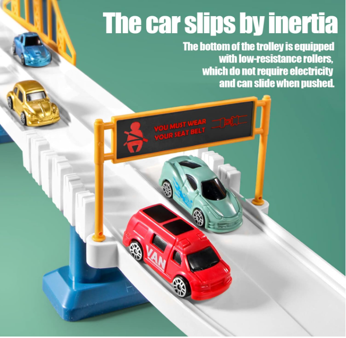City Service Station - Car Race Track Toy Set