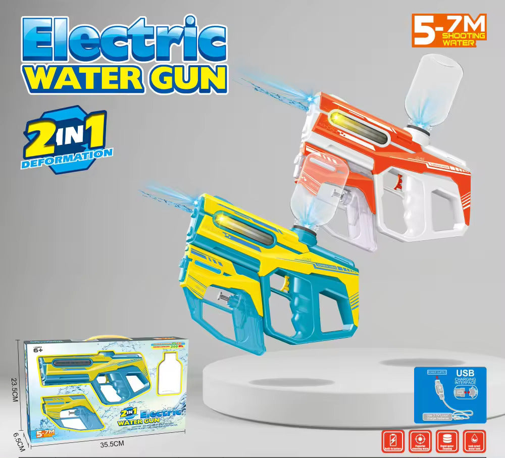2 IN 1 Electric Water Gun with LED Lights