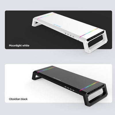 Alloy Computer Screen Monitor RGB Stand With USB Hub