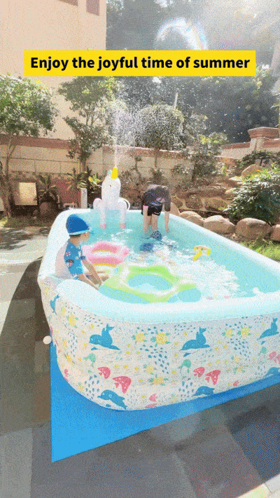 Doctor Dolphin Kids Pool with Unicorn Sprinkler