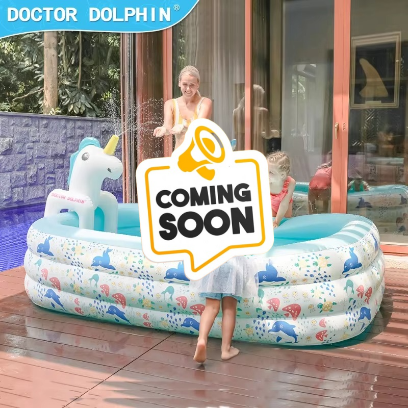 Doctor Dolphin Kids Pool with Unicorn Sprinkler