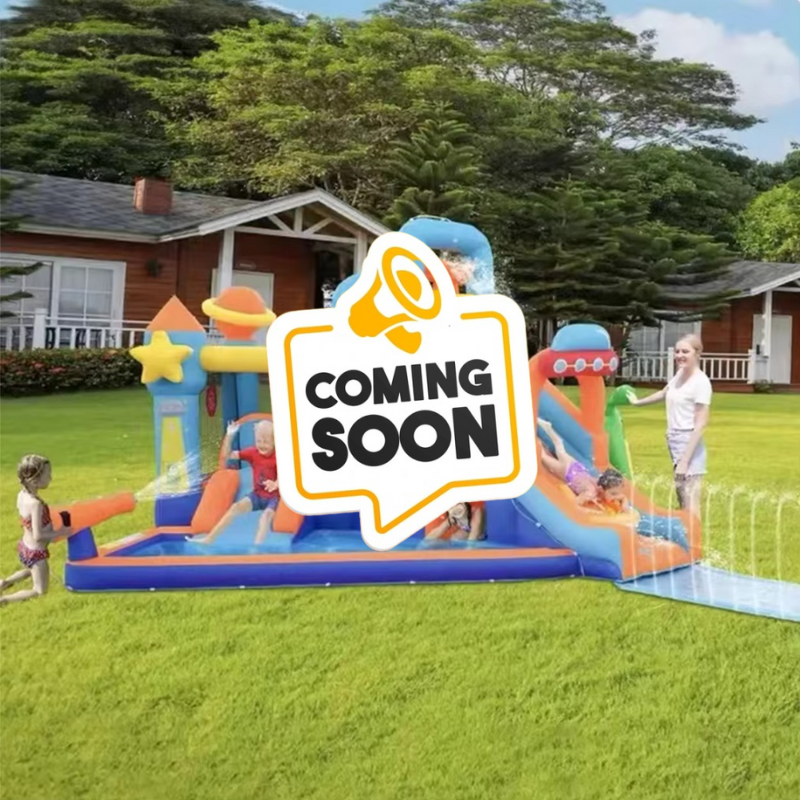 AirMyFun Water Castle Slide & Trampoline