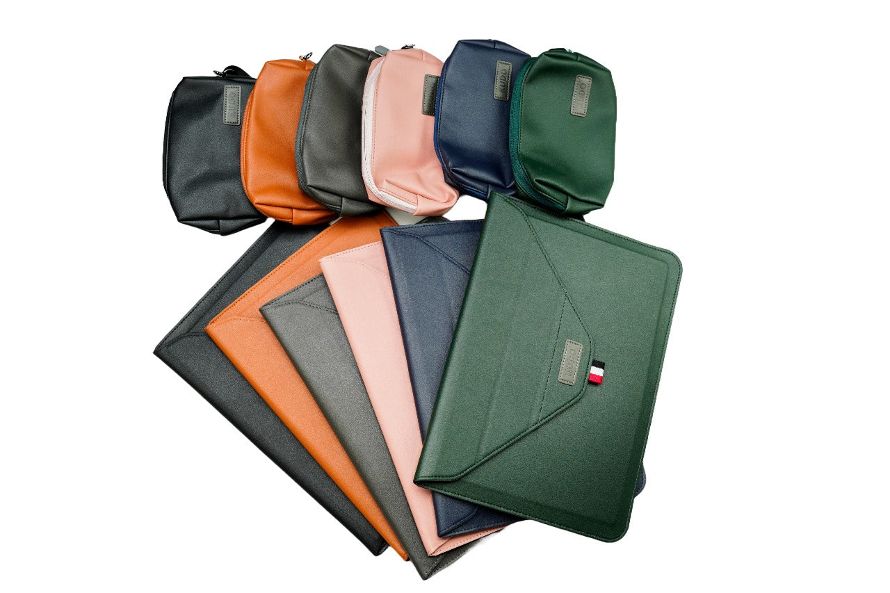 Kudo's Premium Multifunctional Laptop Sleeve with Pouch & Heat Dissipation Stand