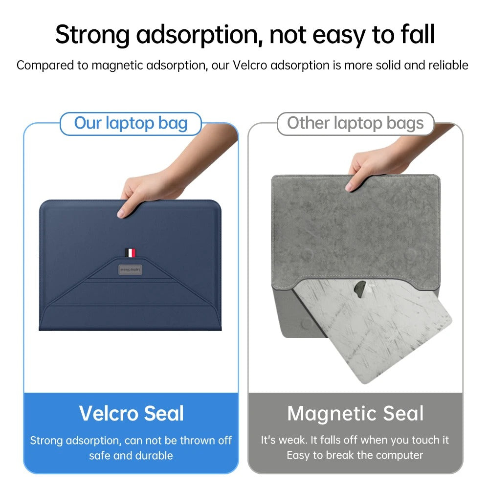 Kudo's Premium Multifunctional Laptop Sleeve with Pouch & Heat Dissipation Stand