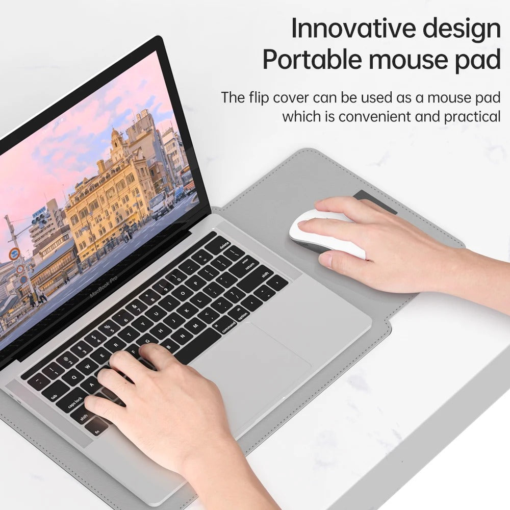 Kudo's Premium Multifunctional Laptop Sleeve (Heat Dissipation Stand & Mouse Pad)