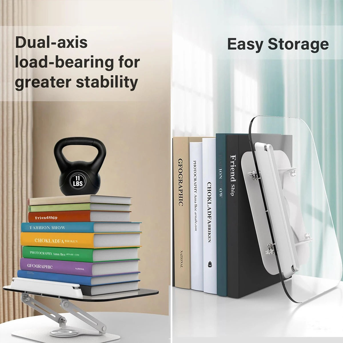 Transparent Book Reading Stand