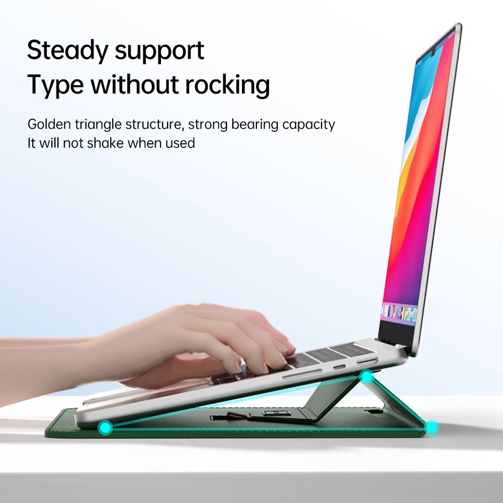 Kudo's Premium Multifunctional Laptop Sleeve with Pouch & Heat Dissipation Stand