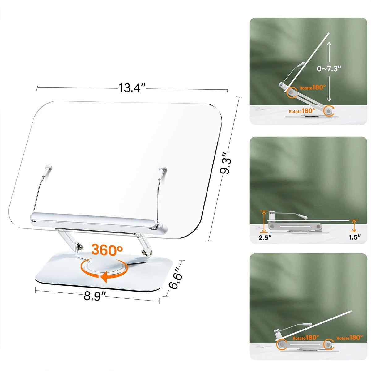 Transparent Book Reading Stand