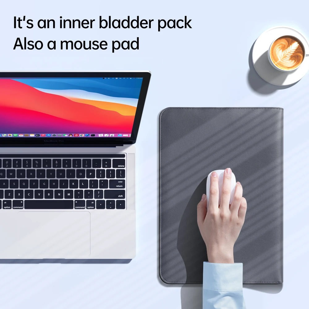 Kudo's Premium Multifunctional Laptop Sleeve with Pouch & Heat Dissipation Stand