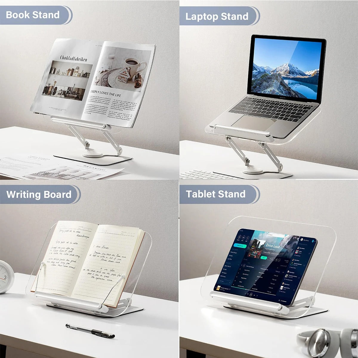 Transparent Book Reading Stand