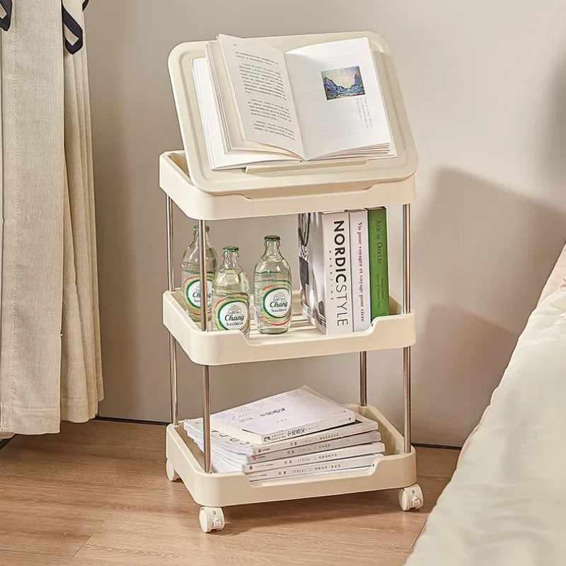 Multipurpose Storage Rack Trolley with Laptop & Tablet Stand